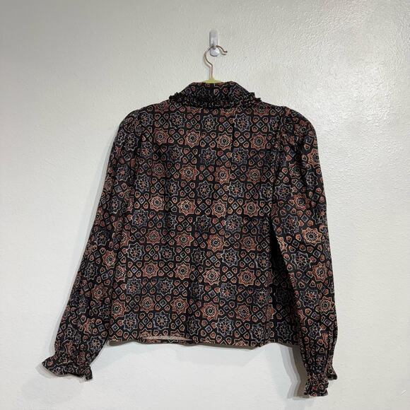 Walter Baker Cameron Mosaic Button Down Blouse Sz M NWT - Picture 9 of 12